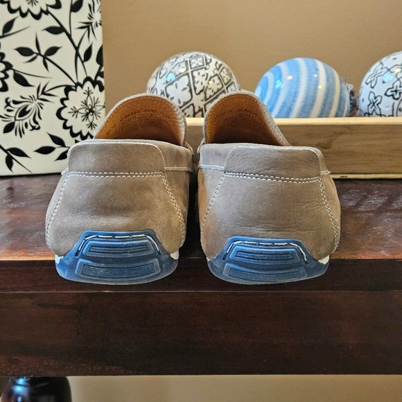 1901 Men's Leather/Nubuck Loafers, Gray, Sz 13 - Picture 5 of 16